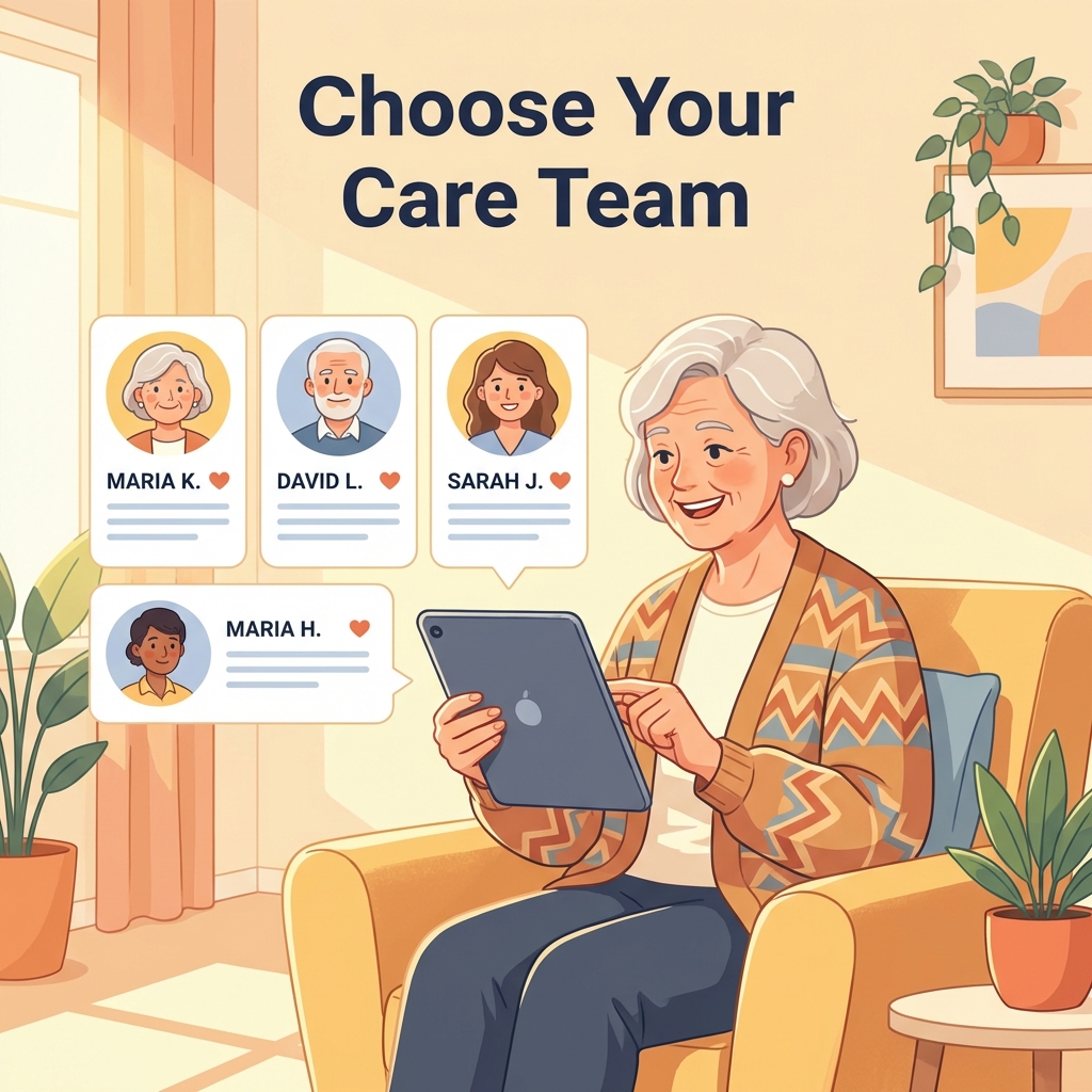 Choosing support workers for ongoing home support